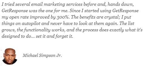 getresponse testimonial